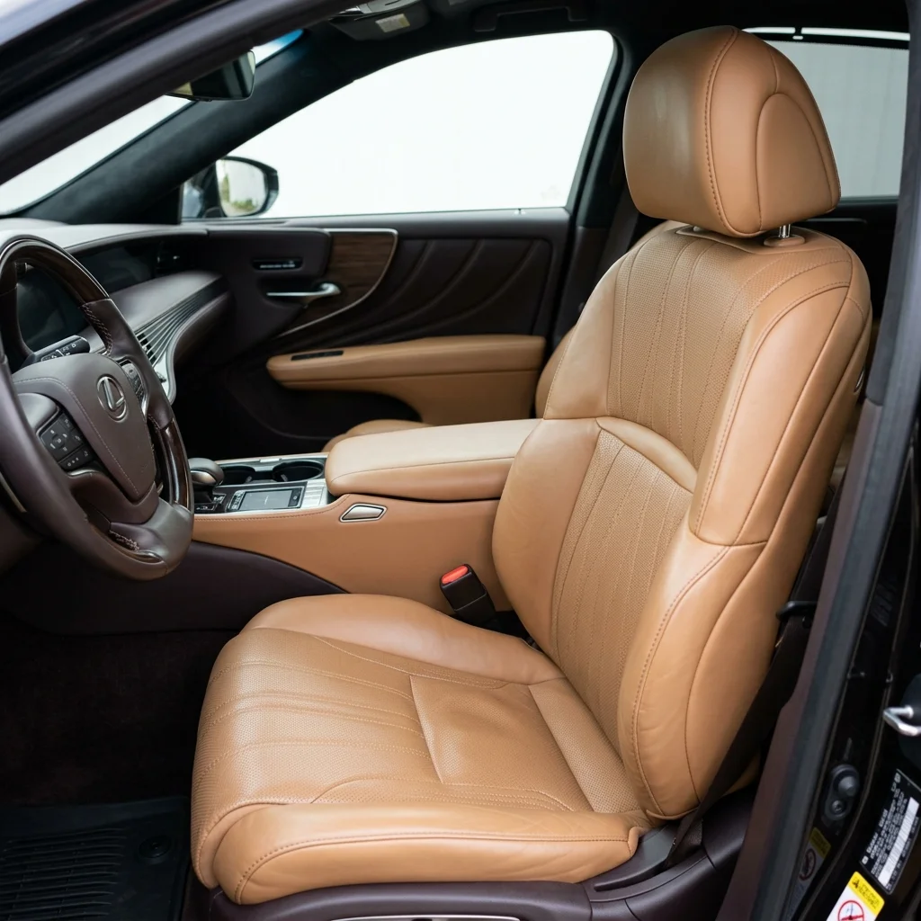 Clean leather seats after detailing